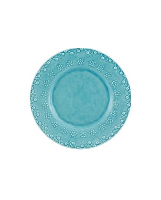 Farfurie pentru desert, albastru, 22.9 cm, Flora - BORDALLO PINHEIRO